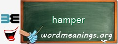 WordMeaning blackboard for hamper